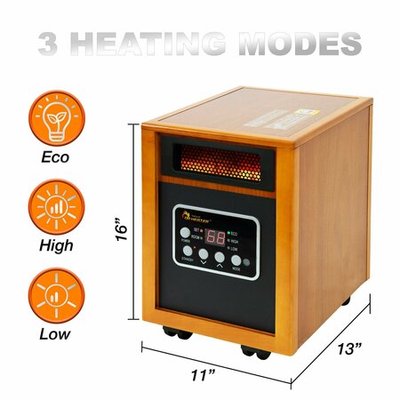 Dr Infrared Heater Electric Portable Space Heater, 1500-Watt DR-968